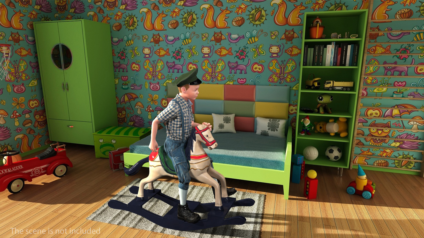 3D Retro Toy Rocking Horse model