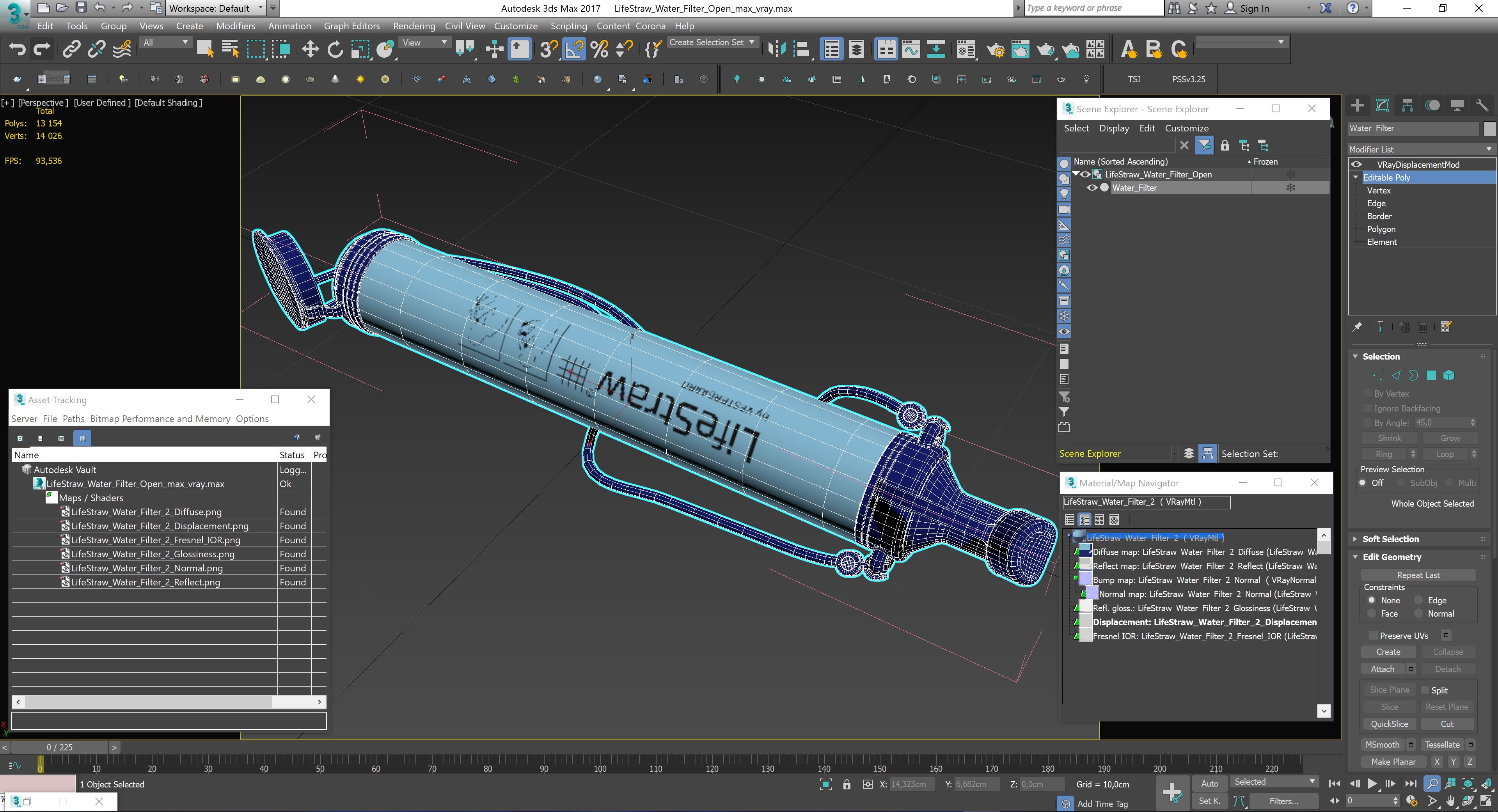 LifeStraw Water Filter Open 3D