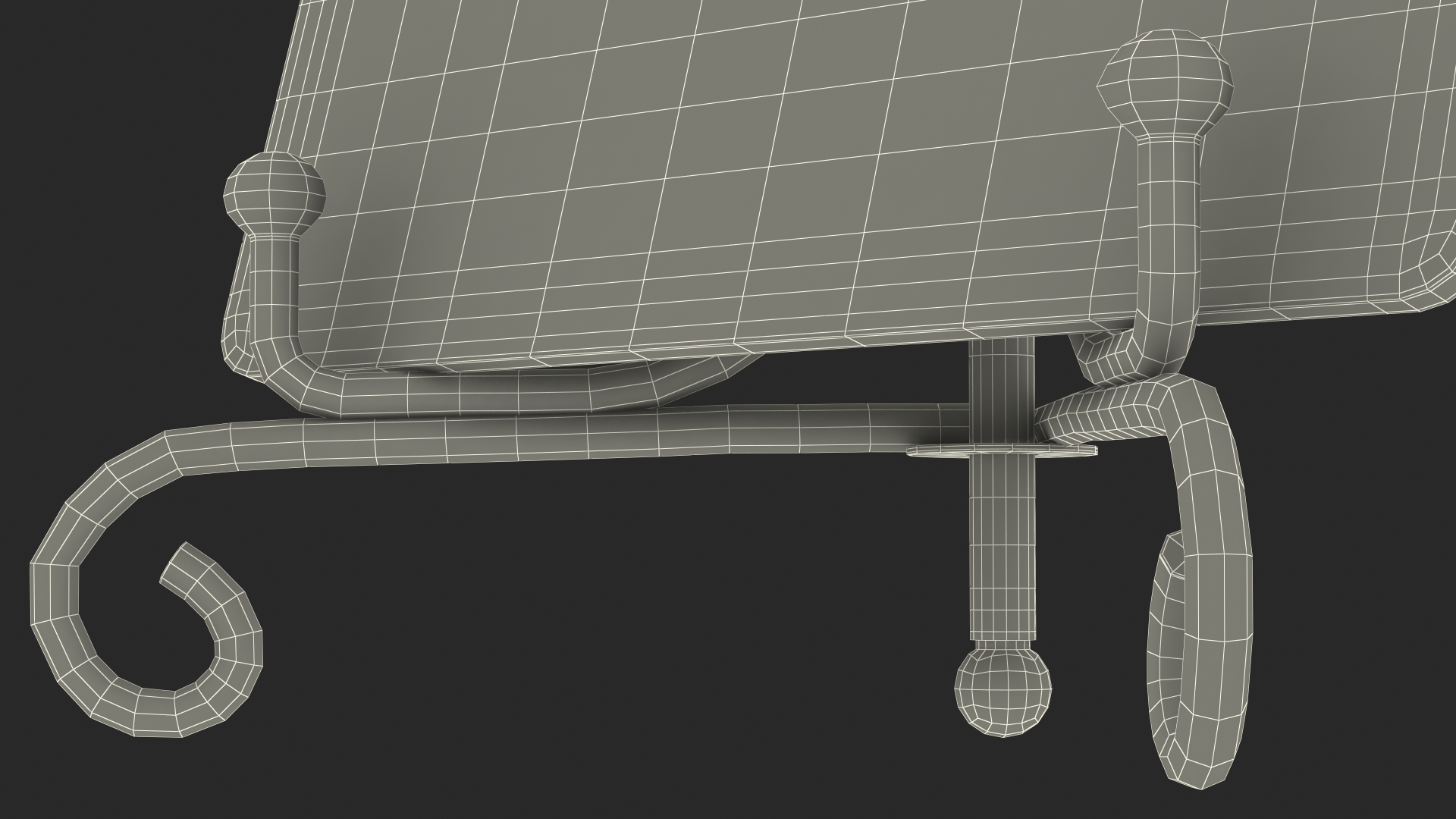 Wooden Chalkboard on Metal Stand 3D