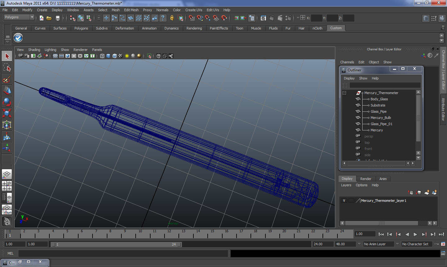 Mercury Thermometer 3D model