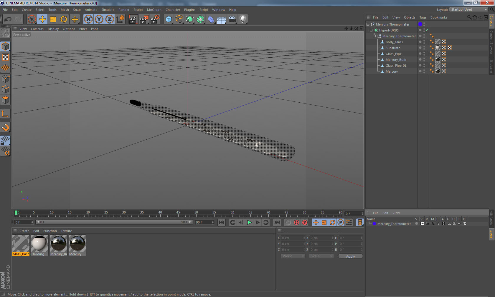 Mercury Thermometer 3D model