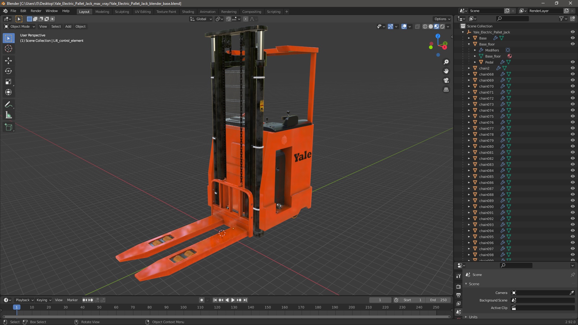 3D model Yale Electric Pallet Jack