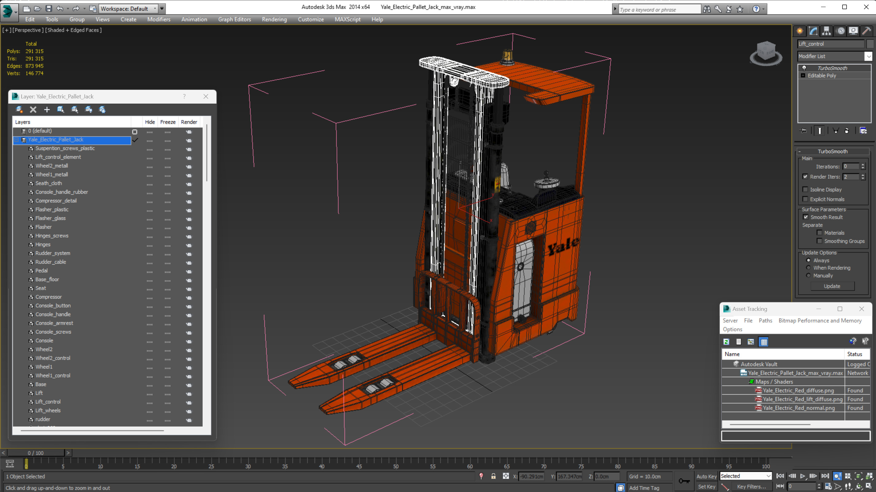 3D model Yale Electric Pallet Jack