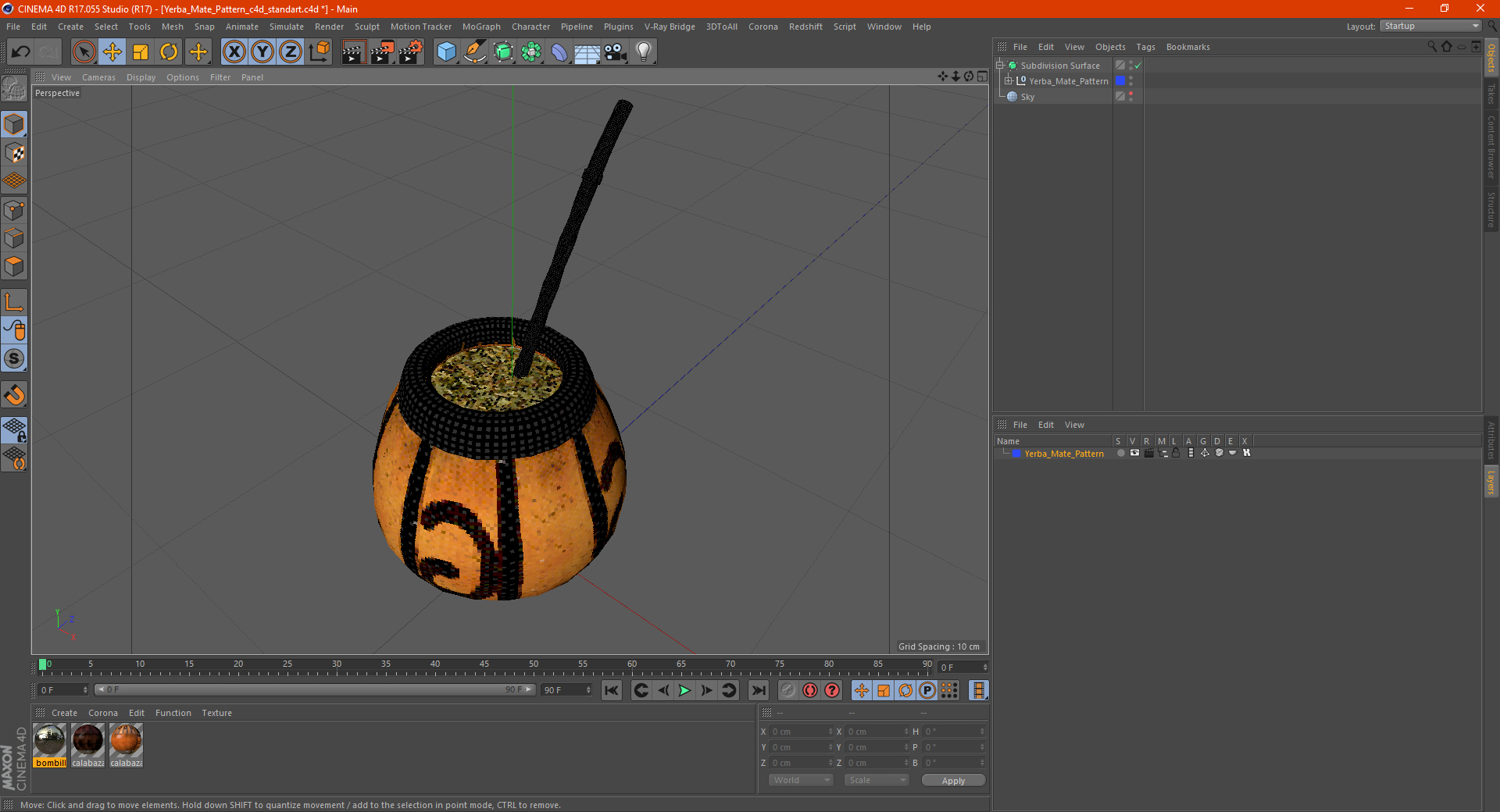 3D Yerba Mate Pattern model