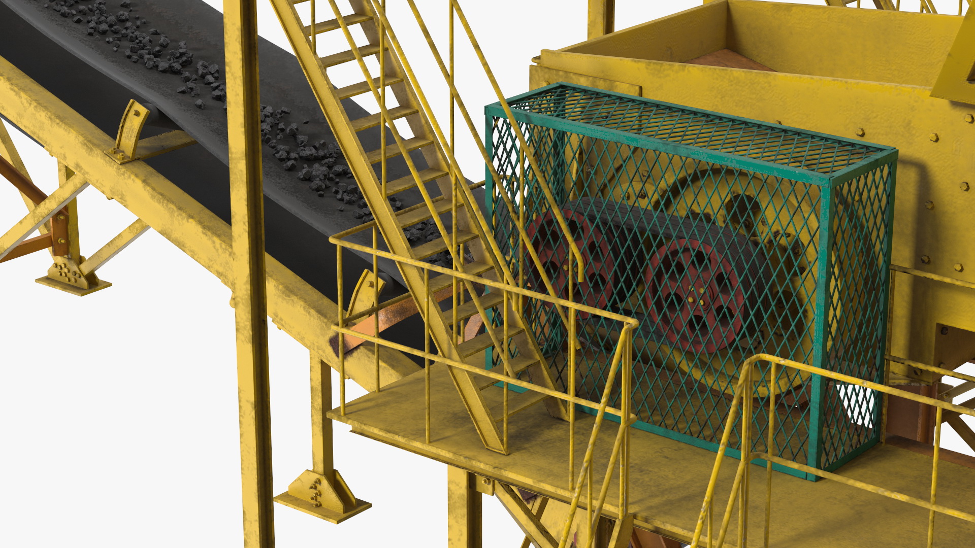 3D Stone Crusher Machine with Coal