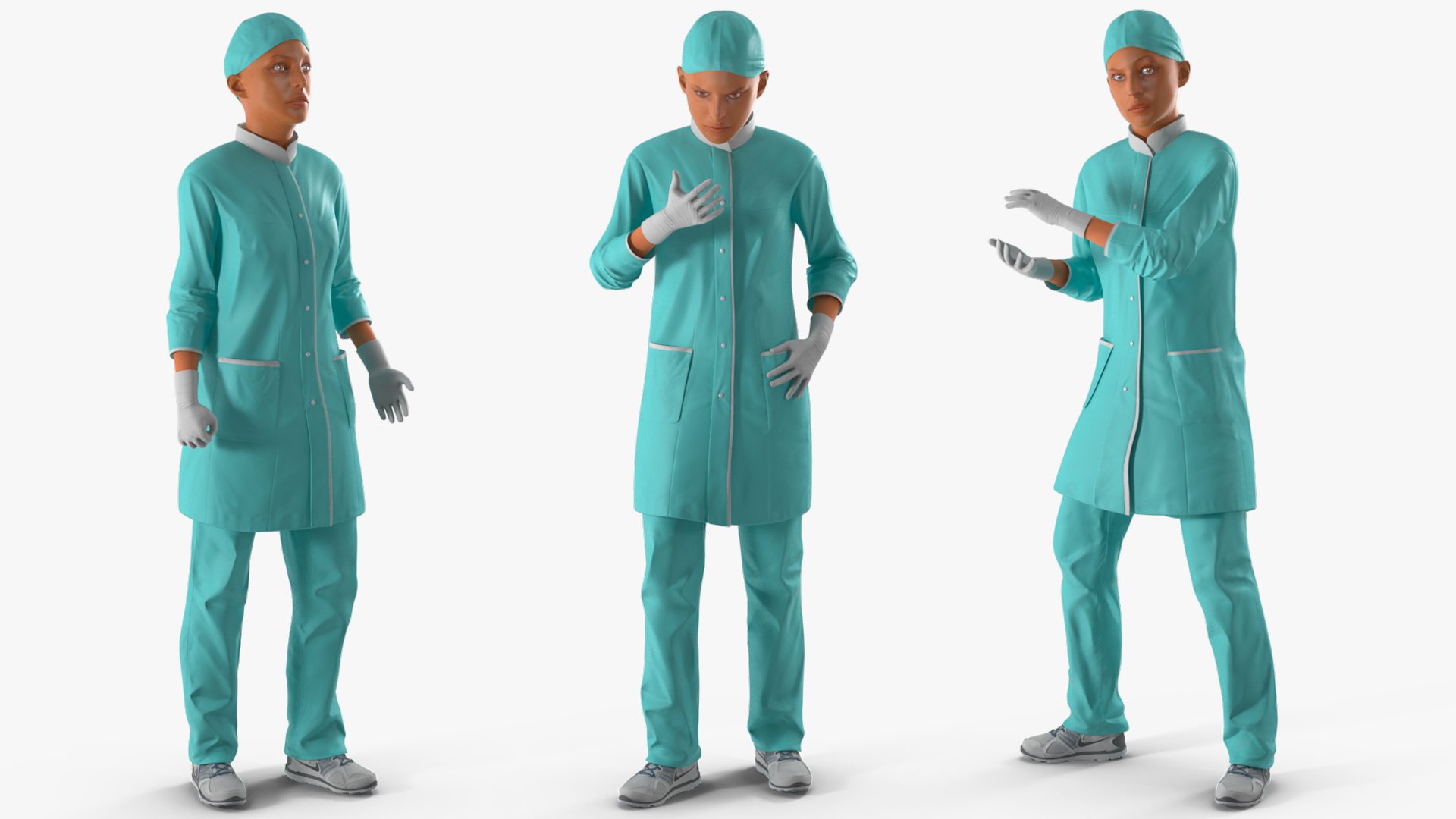 Female Surgeon Doctor Woman Rigged 3D model