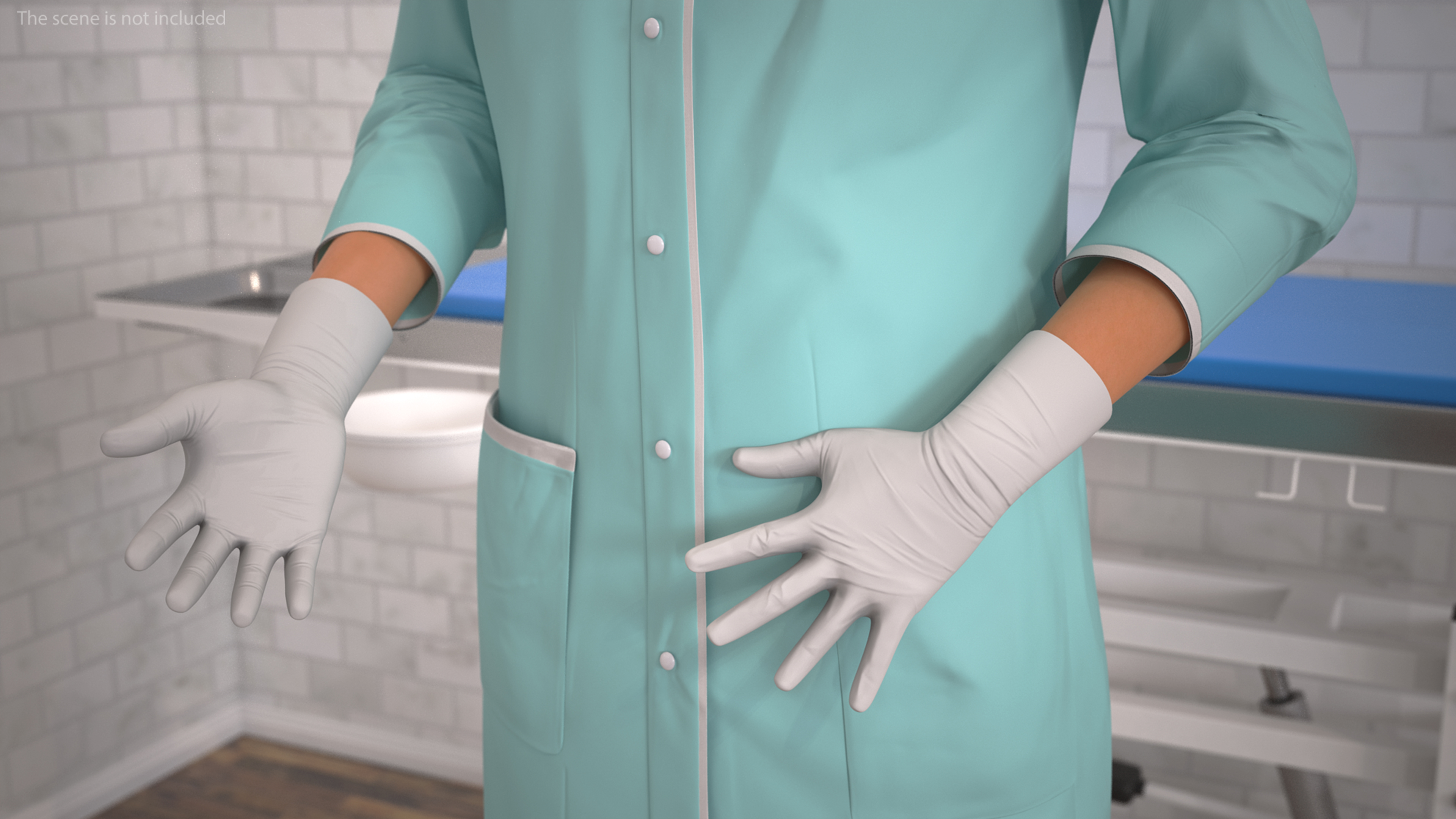 Female Surgeon Doctor Woman Rigged 3D model