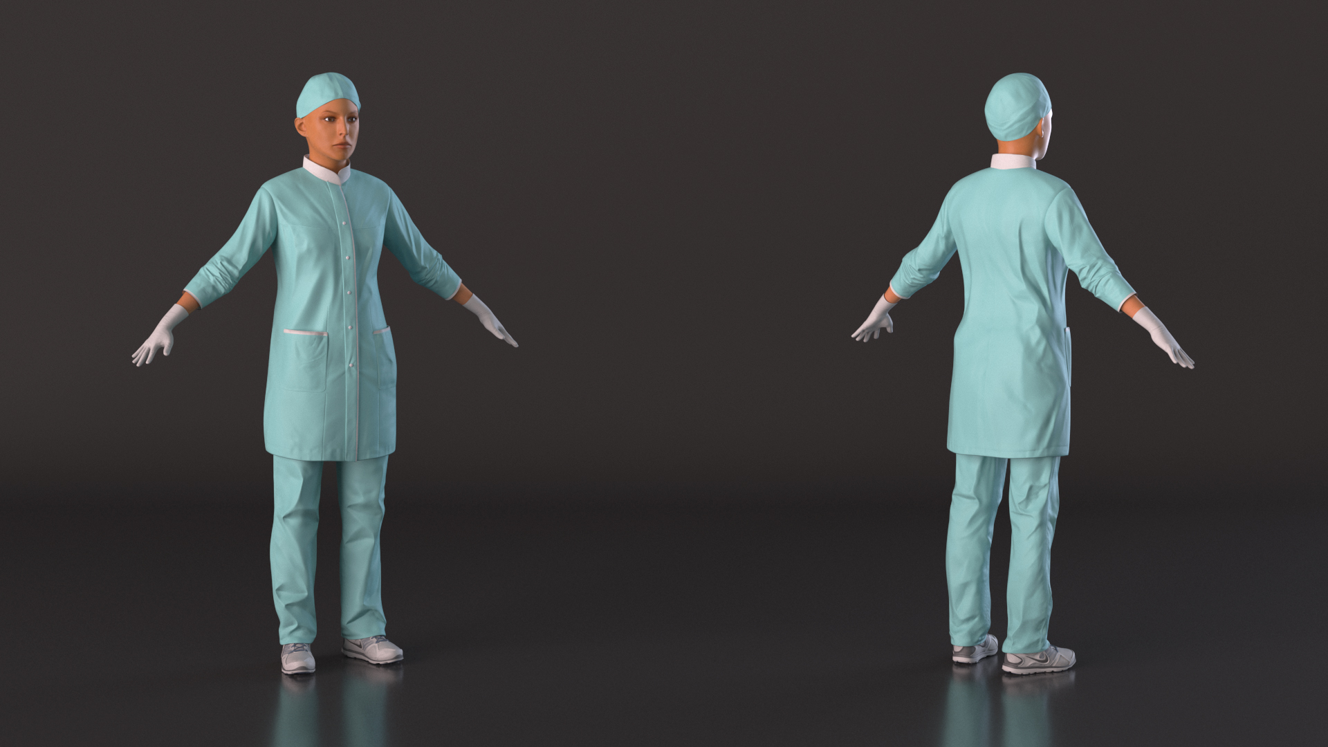 Female Surgeon Doctor Woman Rigged 3D model