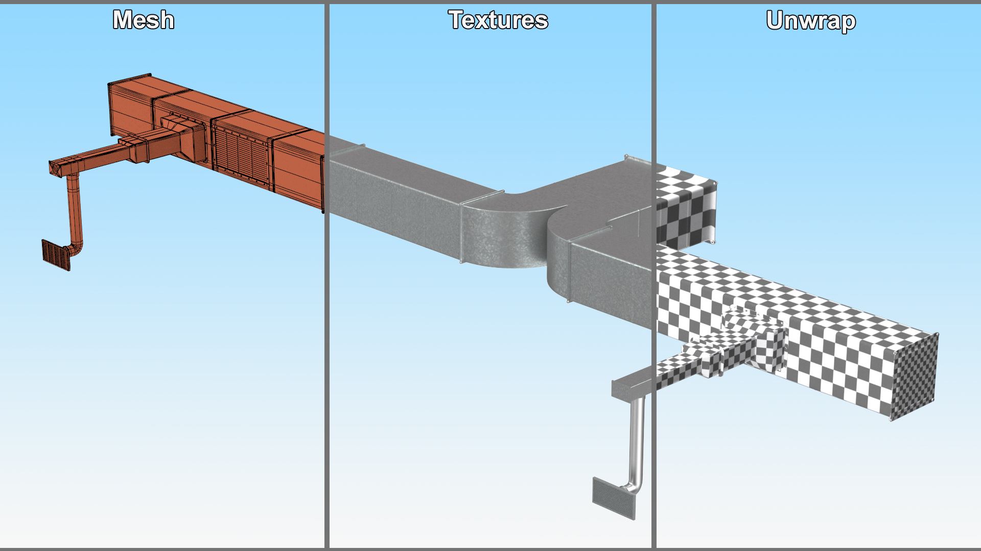 3D HVAC Ductwork model