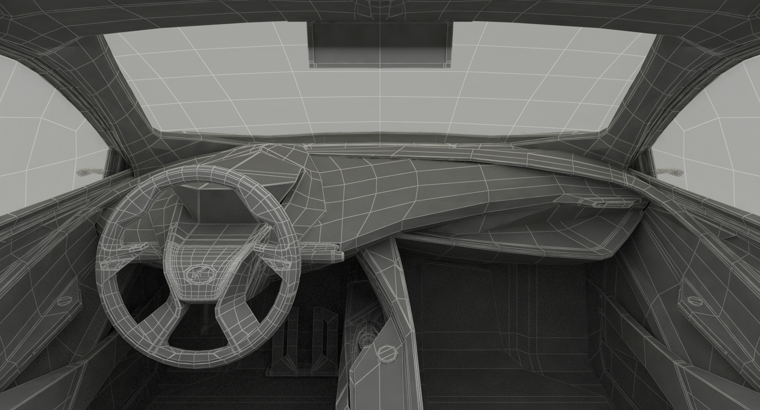 3D Concept Lexus LF-SA Rigged