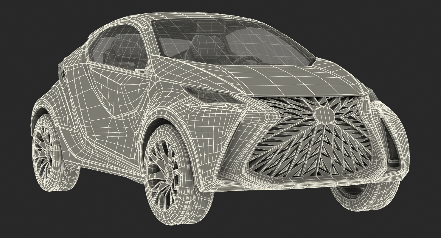 3D Concept Lexus LF-SA Rigged
