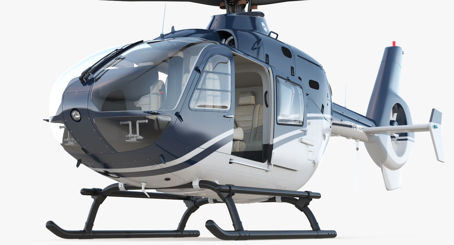 3D Civil Helicopter Eurocopter EC 135 Rigged