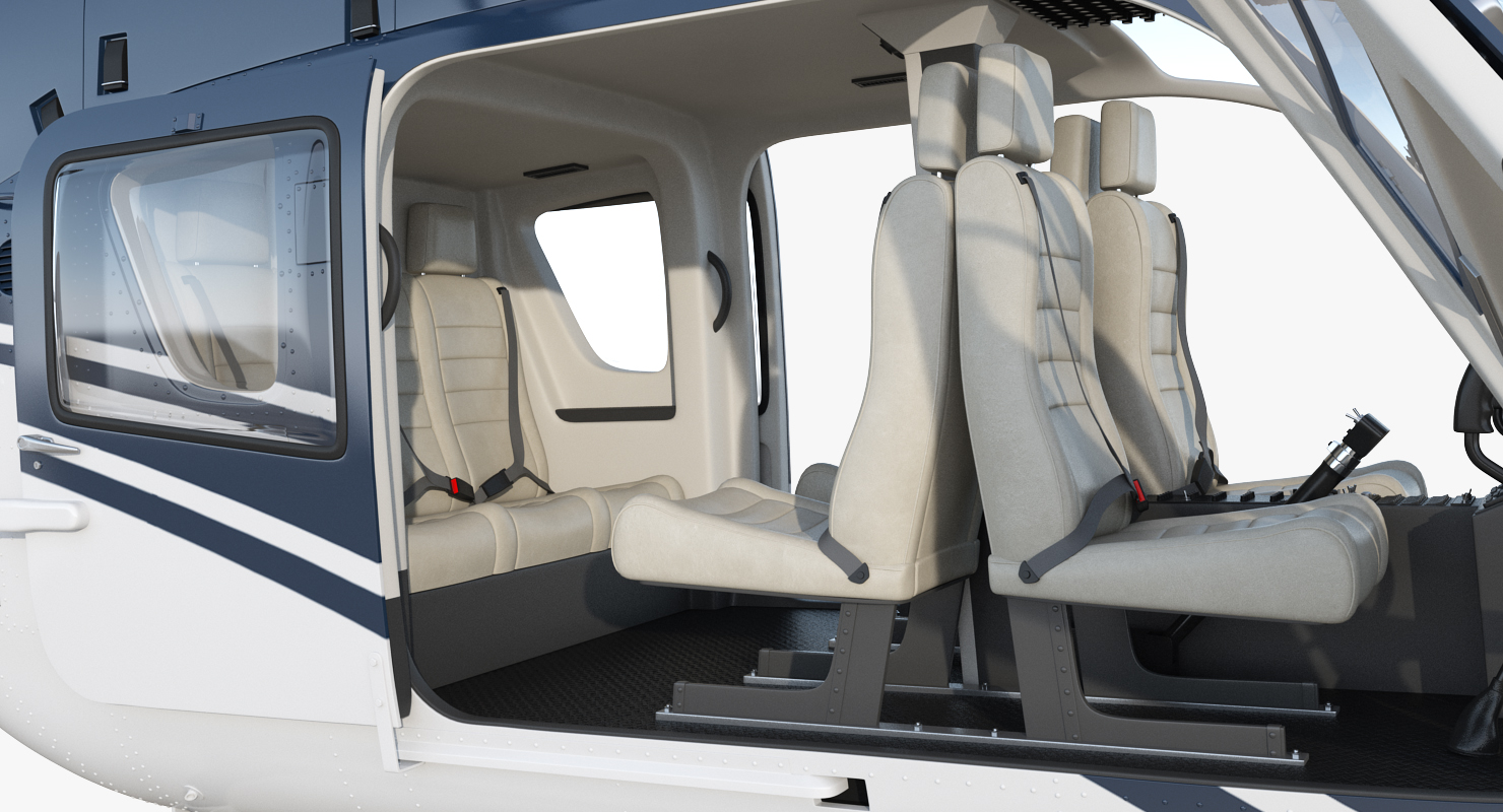 3D Civil Helicopter Eurocopter EC 135 Rigged