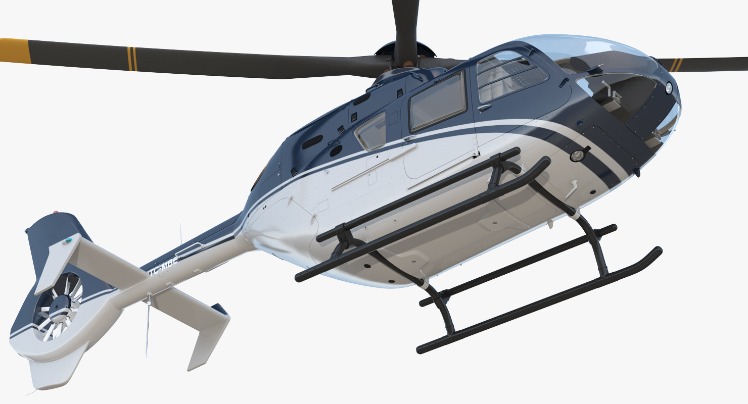 3D Civil Helicopter Eurocopter EC 135 Rigged