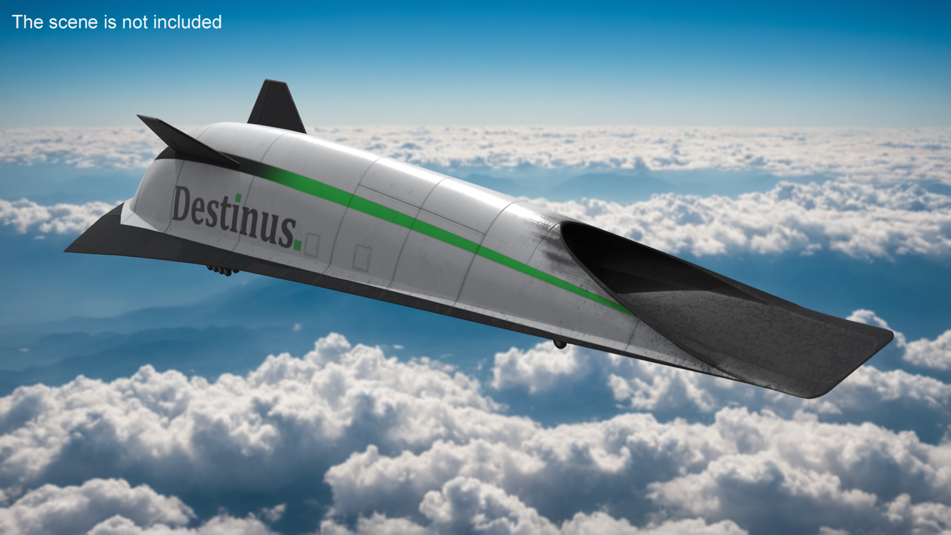 Destinus S Hypersonic Passenger Plane Used 3D