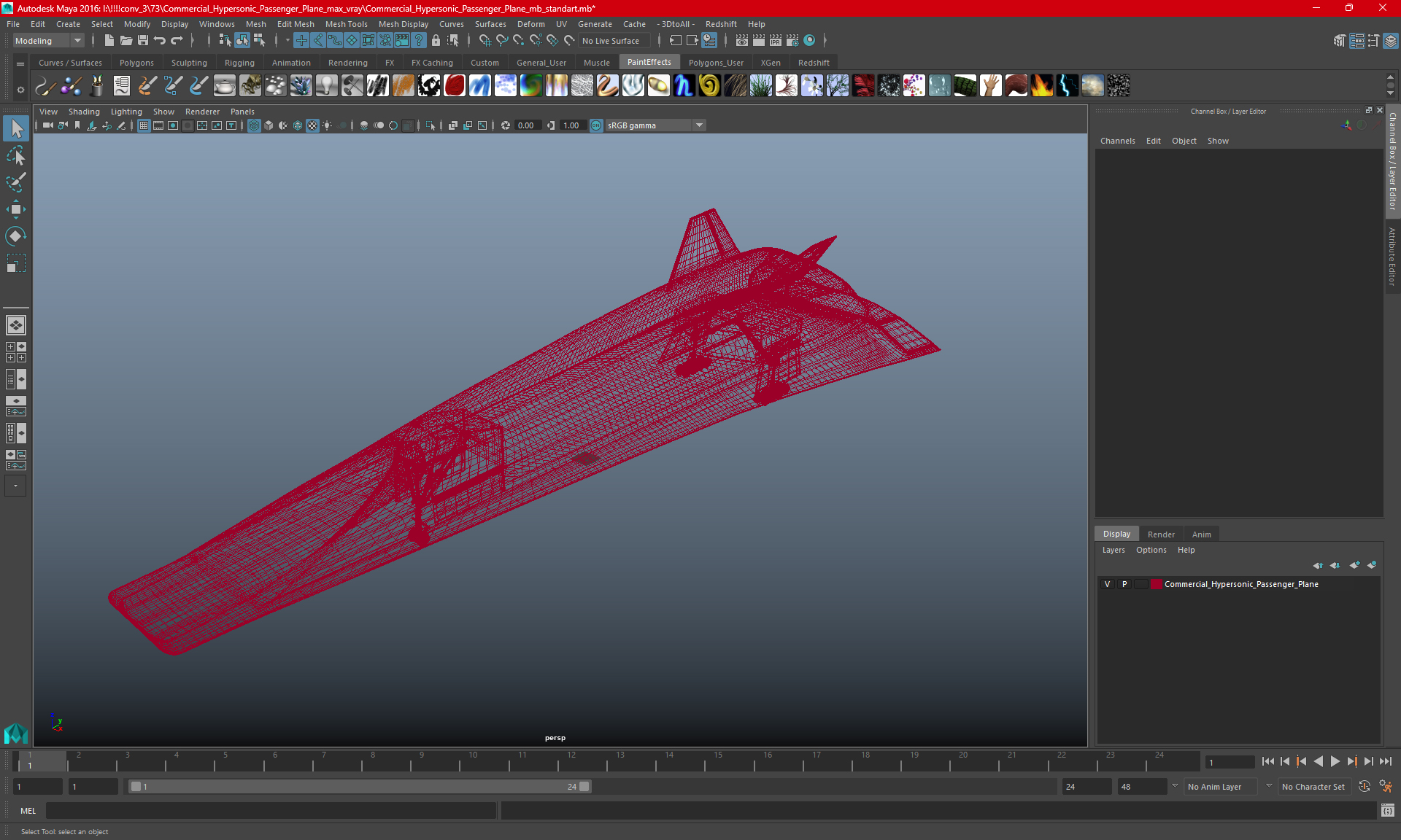 Destinus S Hypersonic Passenger Plane Used 3D