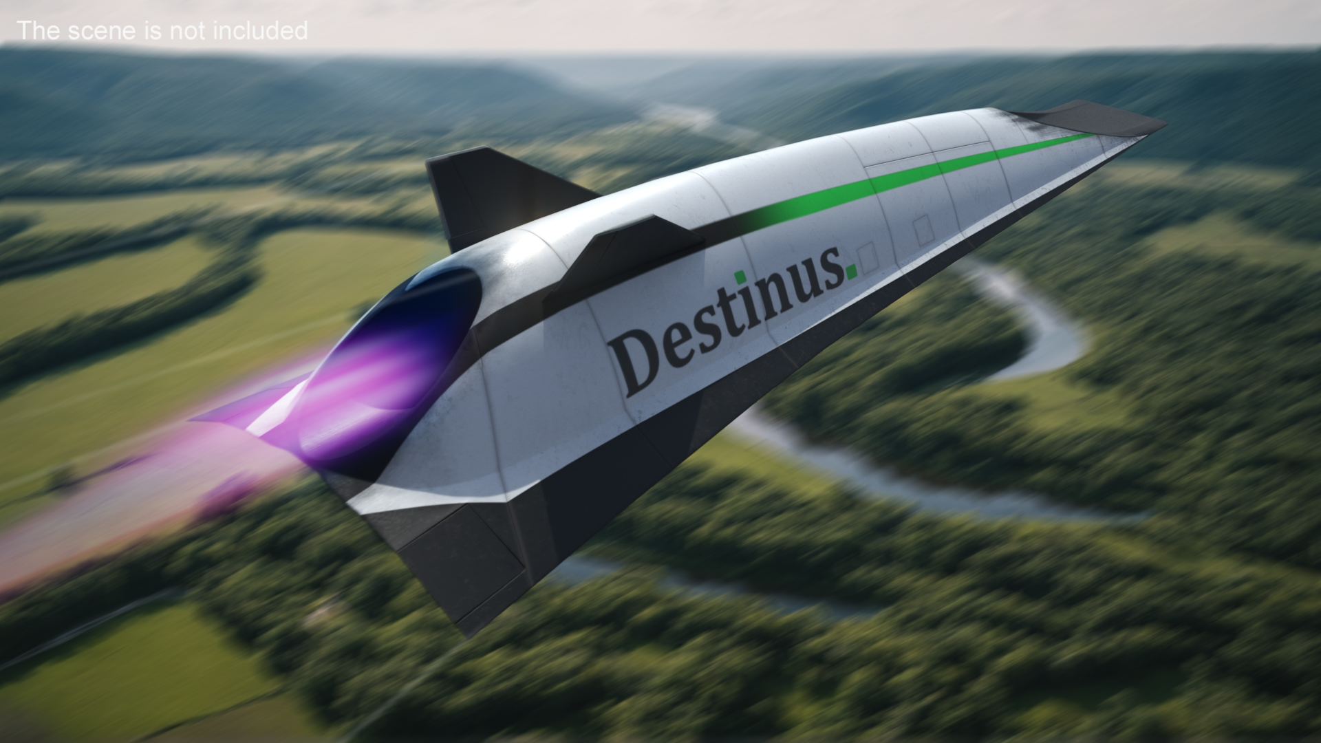 Destinus S Hypersonic Passenger Plane Used 3D