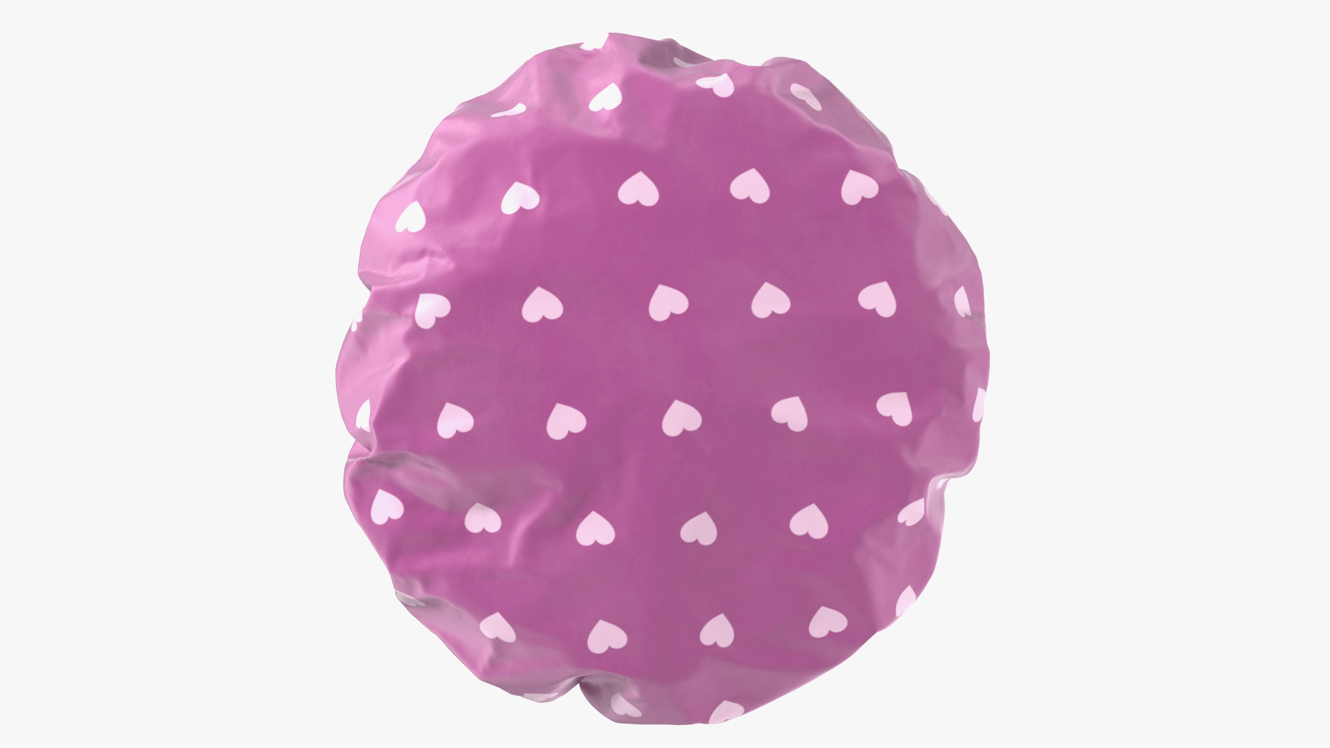 Satin Lined Shower Cap Pink 3D