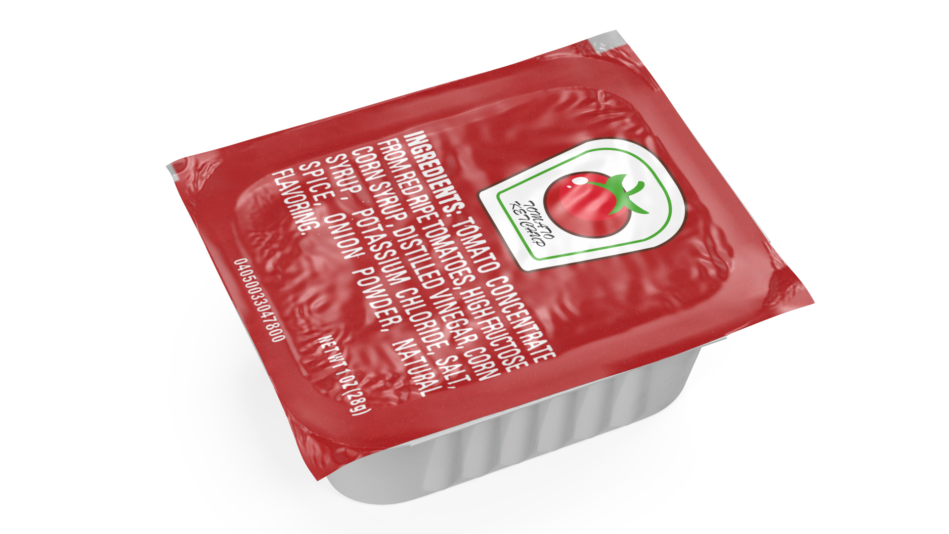 Tomato Ketchup Mini Sauce Pot 3D model