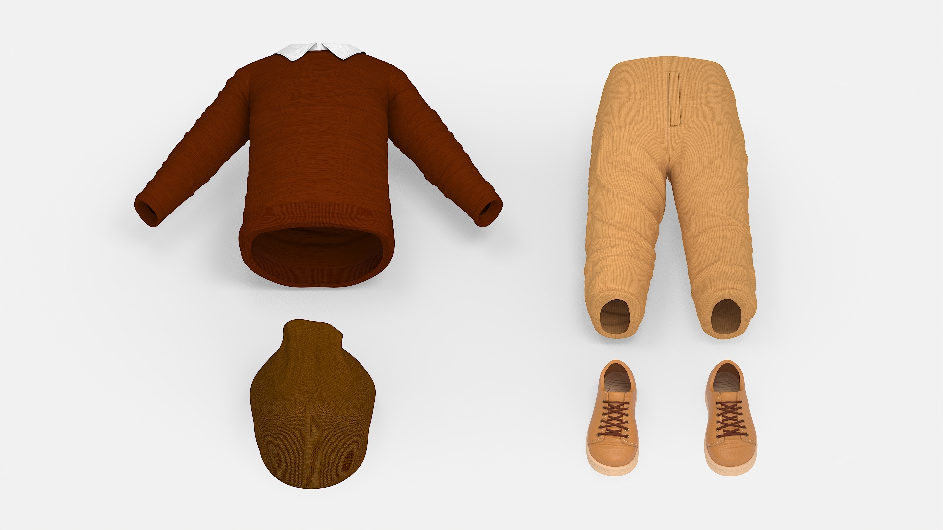 3D model African Baby Boy Outdoor Autumn Style Walking