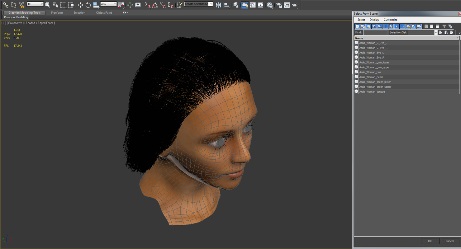 3D model Arab Woman Head