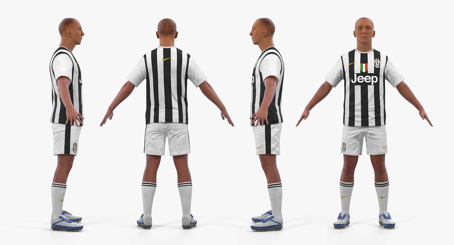 Soccer or Football Player Juventus 3D model