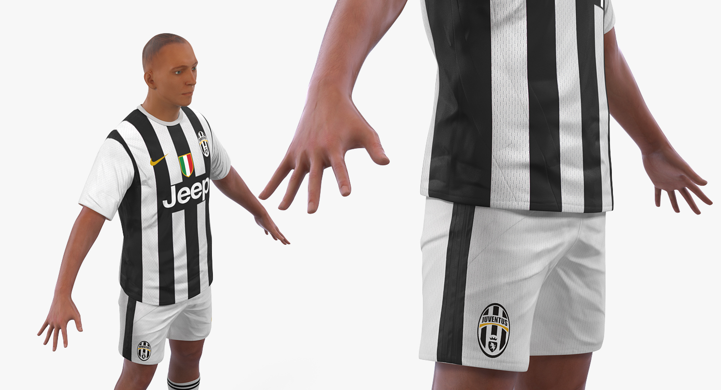 Soccer or Football Player Juventus 3D model