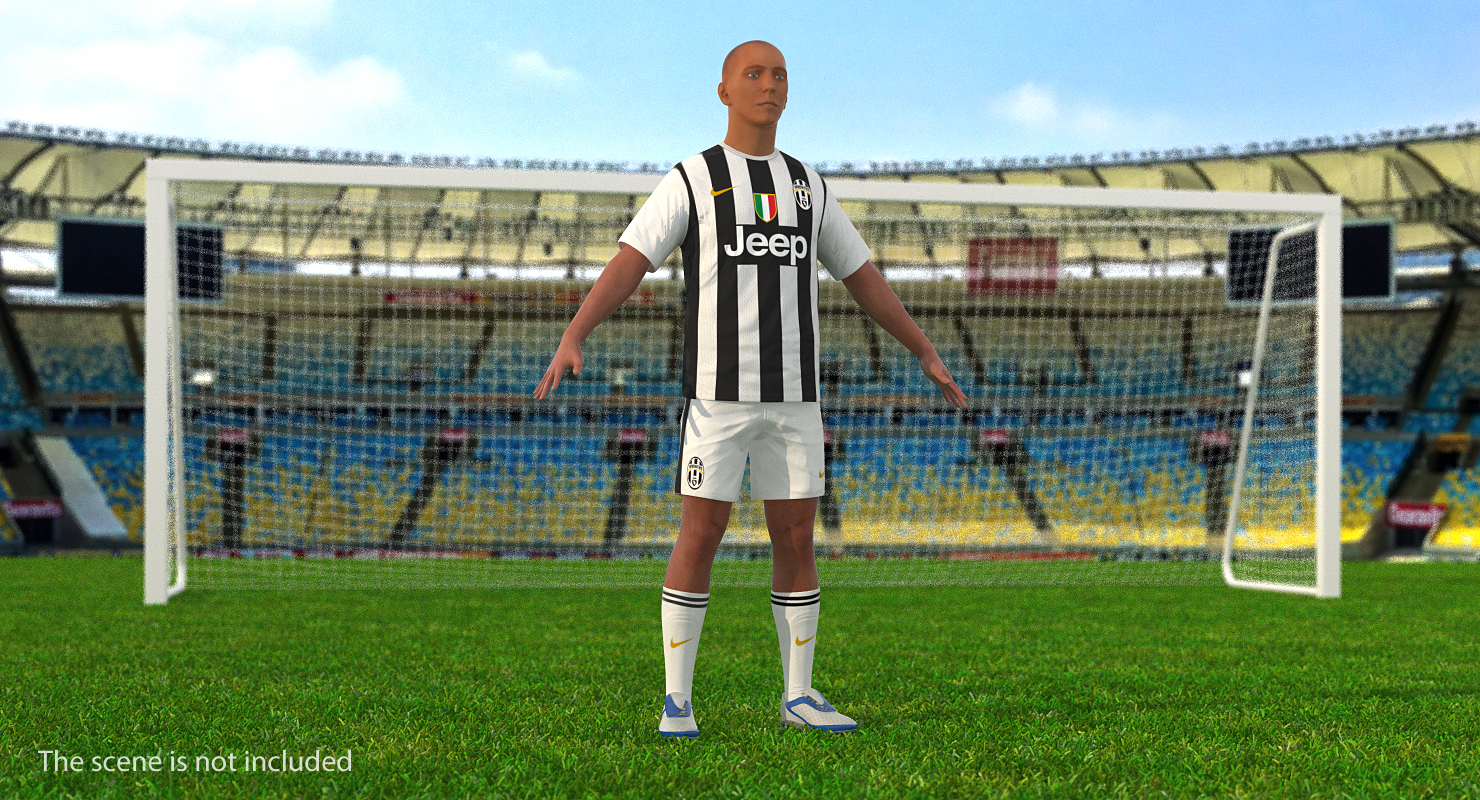 Soccer or Football Player Juventus 3D model