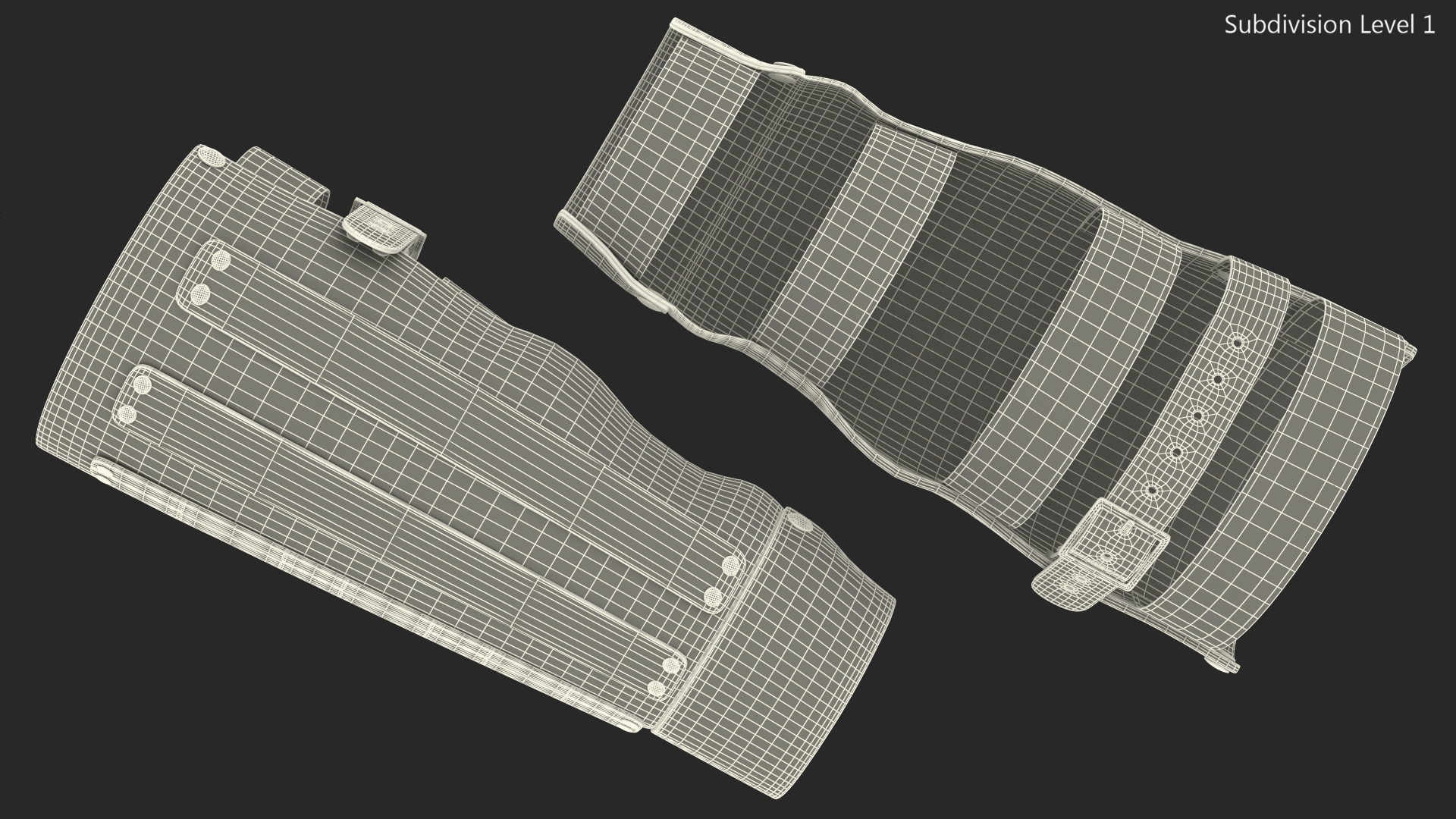 Leather Arm Bracers 3D model