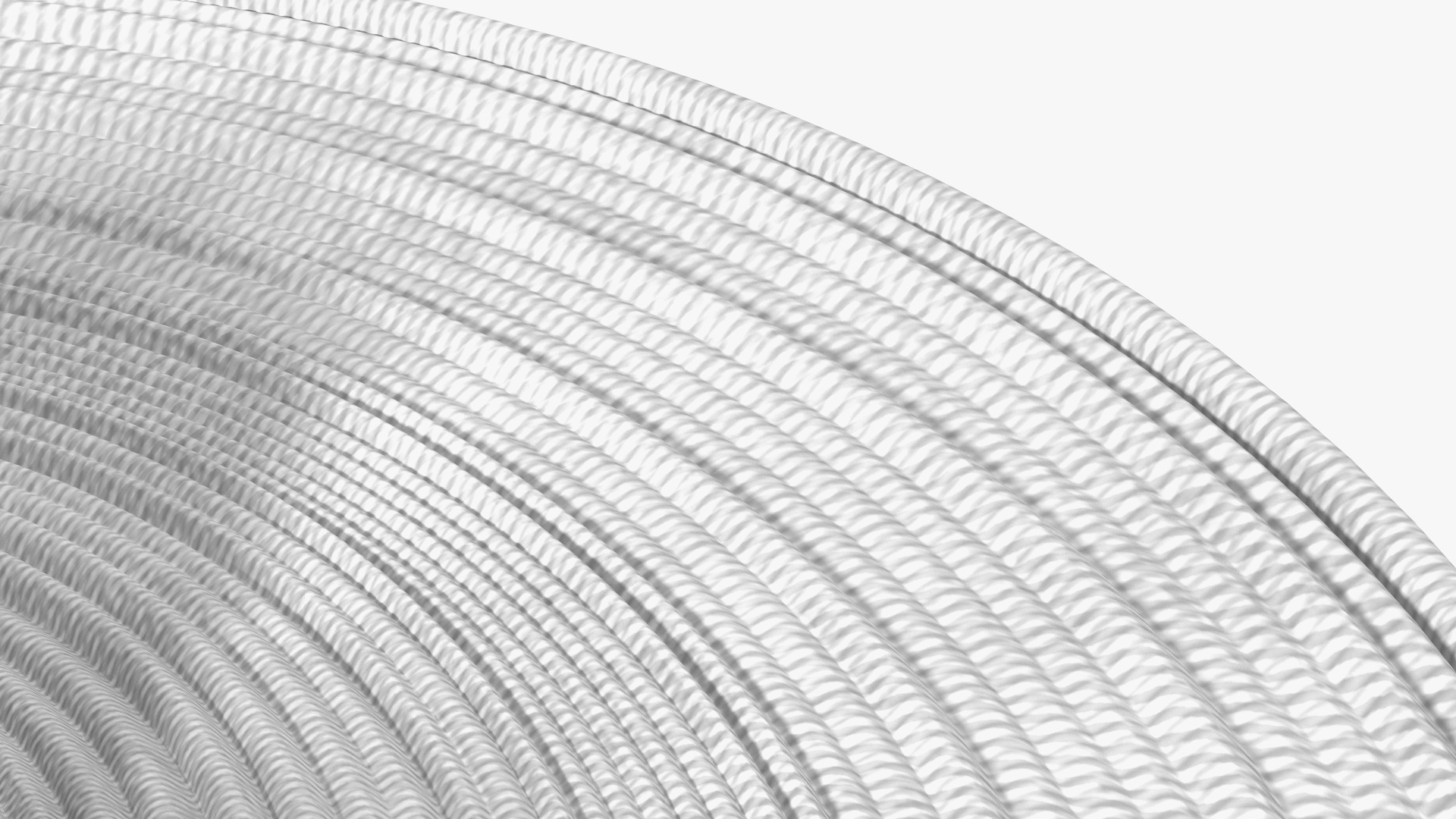 Coiled Fire Hose White Canvas 3D model