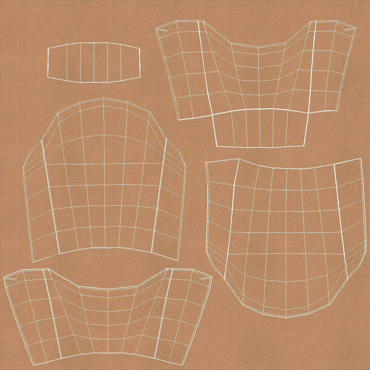 French Fry Box Craft Paper Generic 3D model