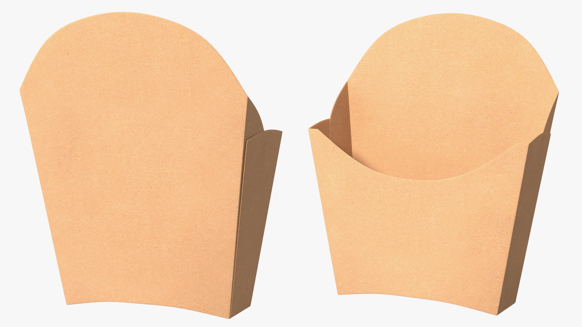 French Fry Box Craft Paper Generic 3D model