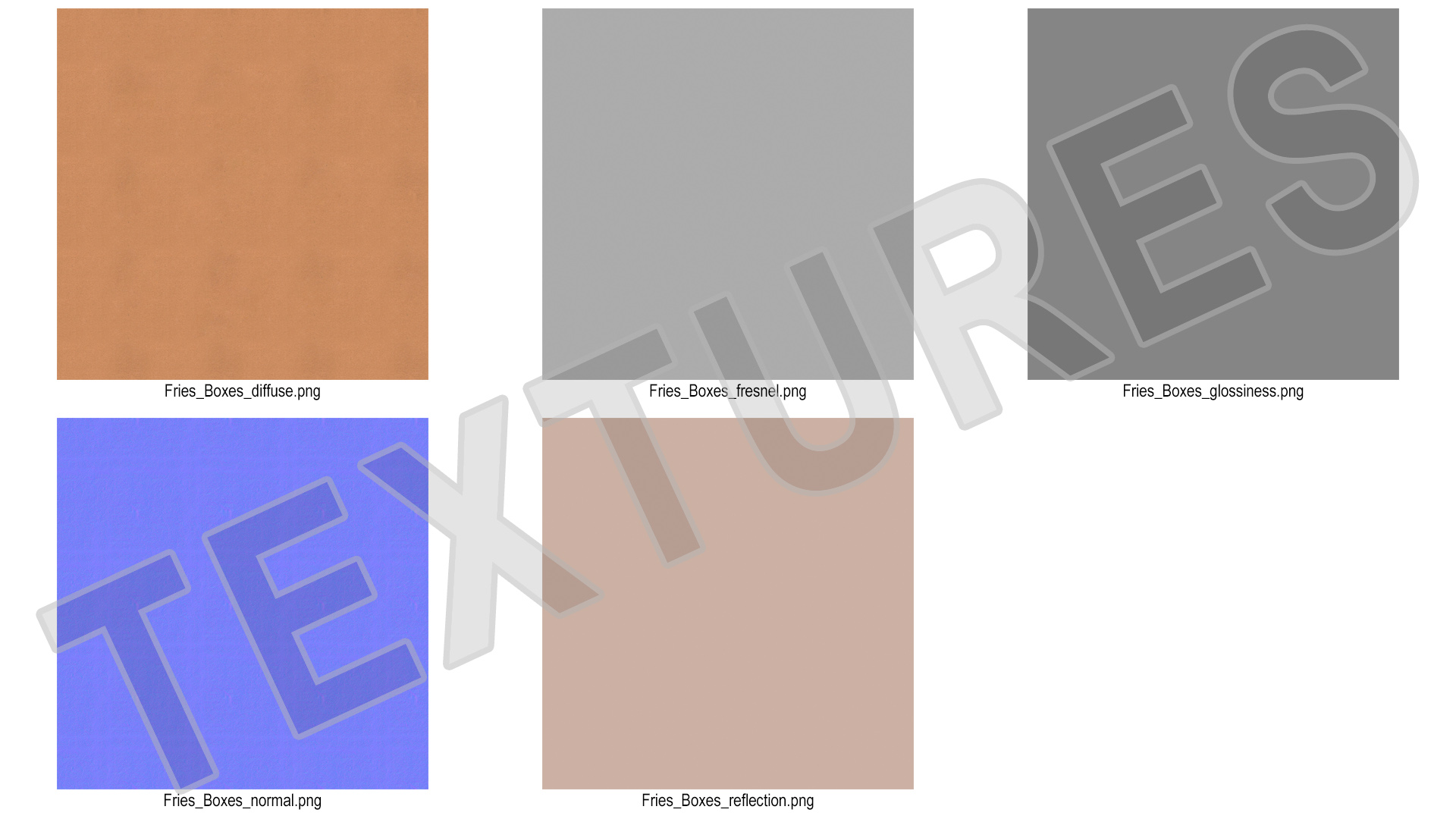 French Fry Box Craft Paper Generic 3D model
