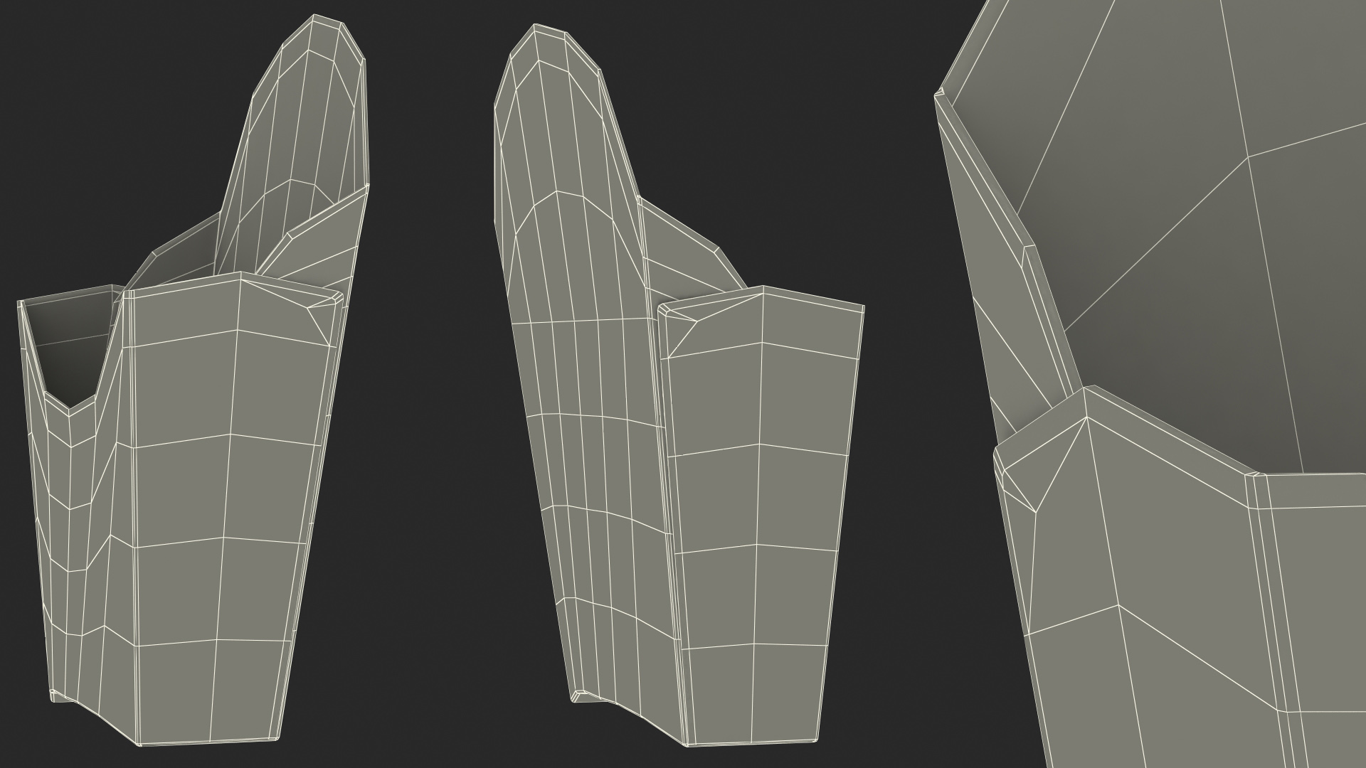 French Fry Box Craft Paper Generic 3D model