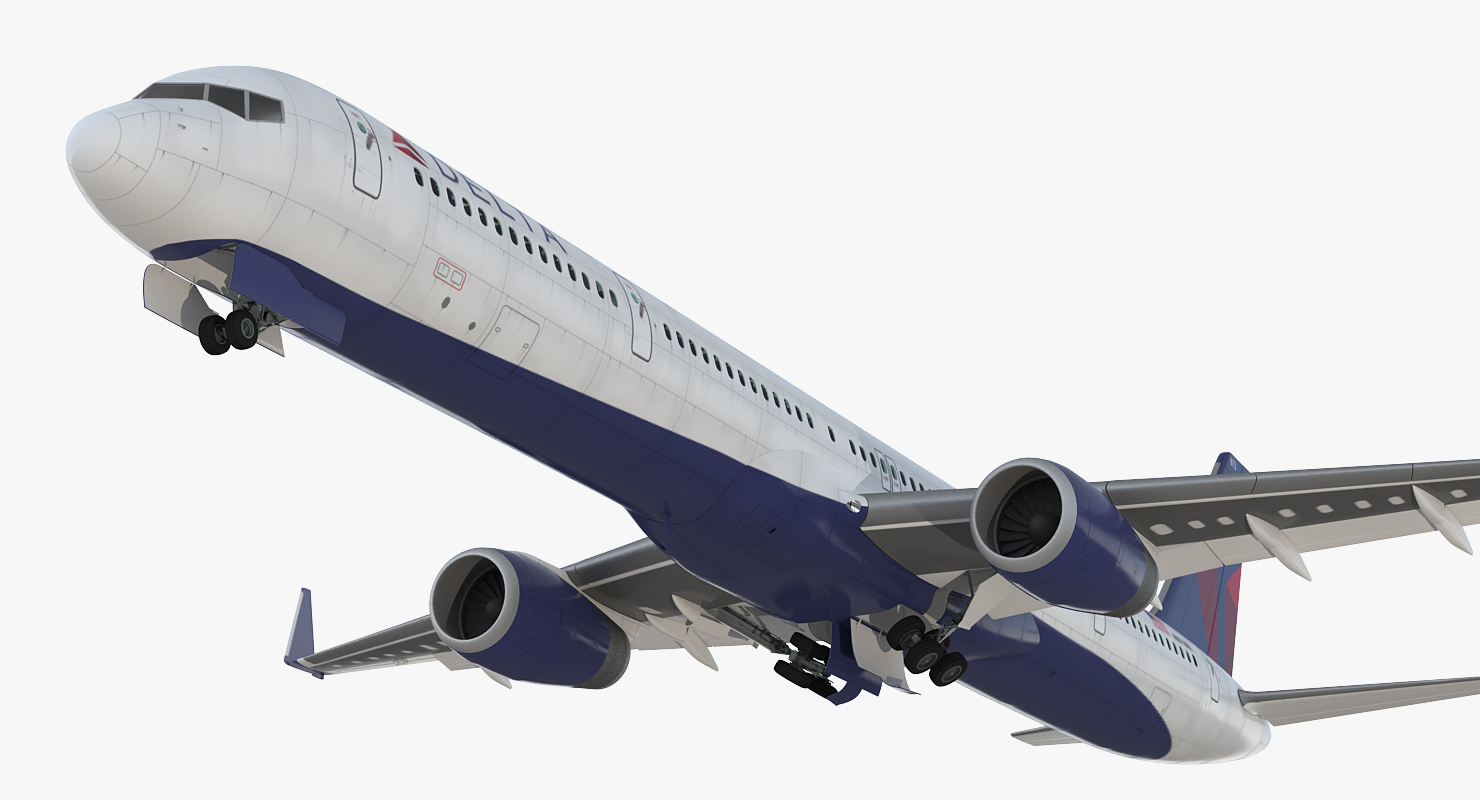 3D Boeing 757 300 Delta with Cabin Rigged model