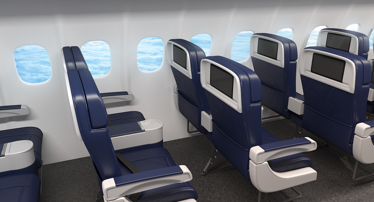 3D Boeing 757 300 Delta with Cabin Rigged model