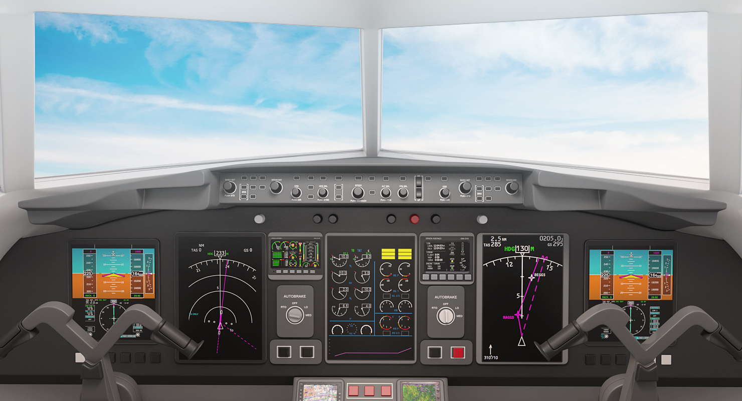 3D Boeing 757 300 Delta with Cabin Rigged model