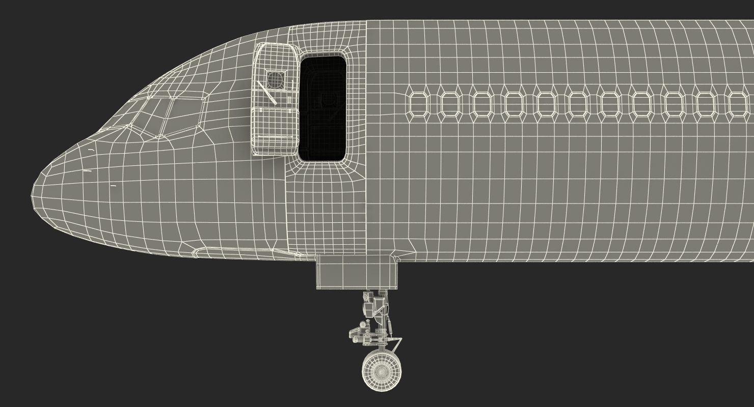 3D Boeing 757 300 Delta with Cabin Rigged model