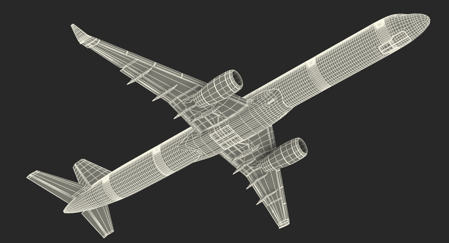 3D Boeing 757 300 Delta with Cabin Rigged model