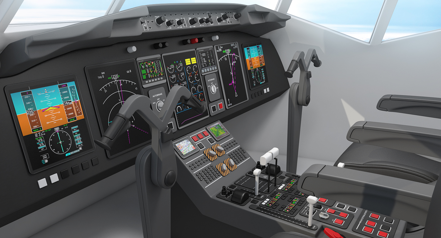 3D Boeing 757 300 Delta with Cabin Rigged model