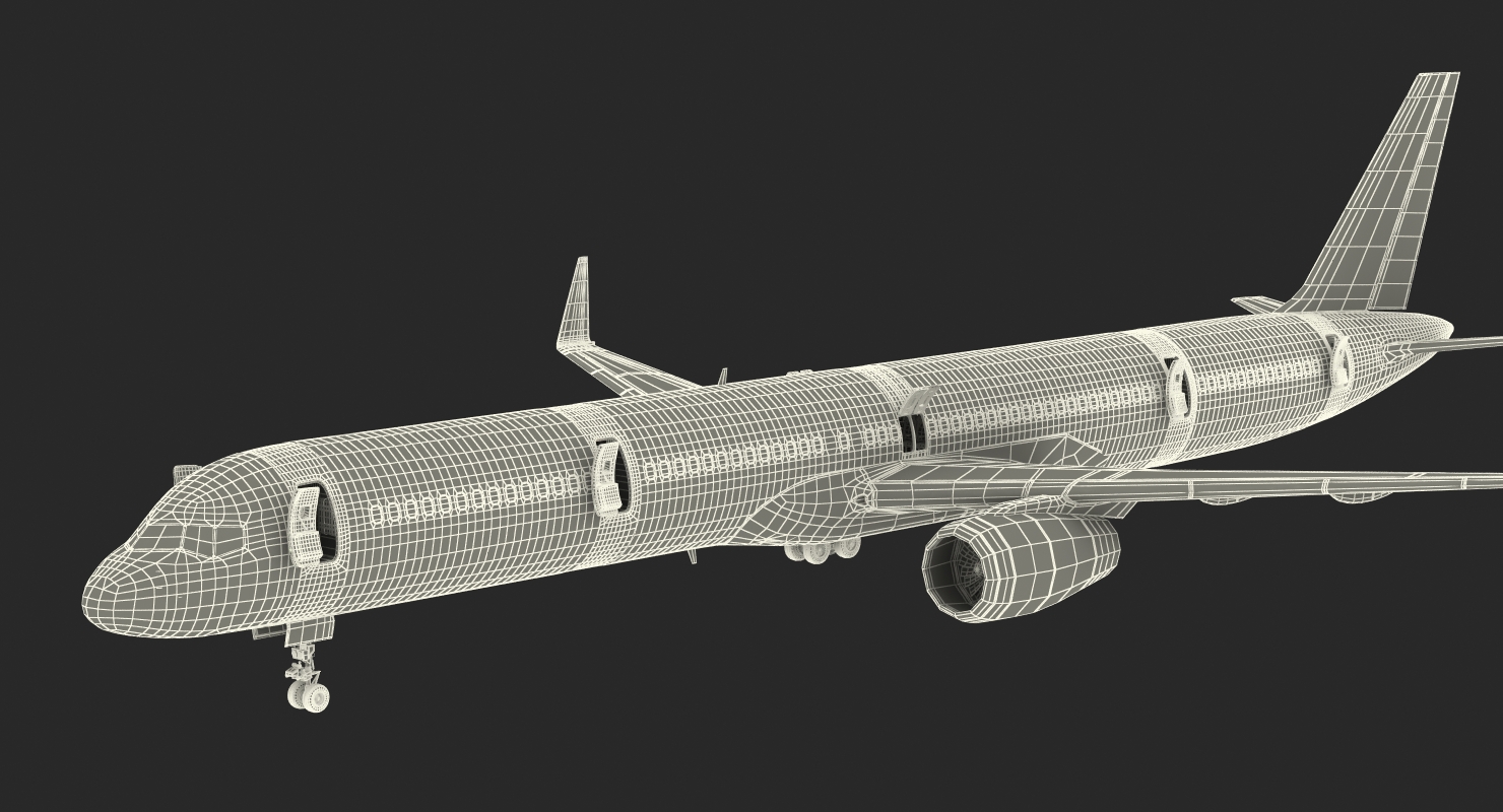 3D Boeing 757 300 Delta with Cabin Rigged model