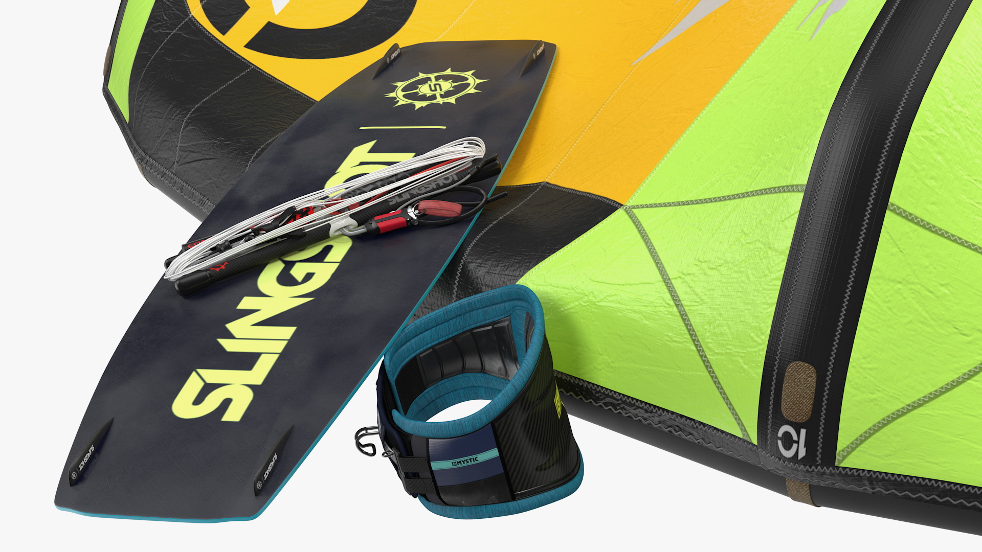 Slingshot Kitesurf Set Folded 3D model