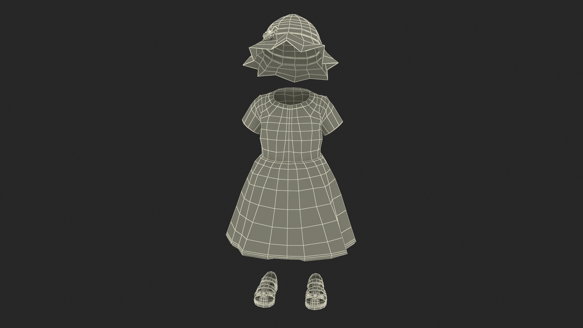 Casual Summer Outfit for Toddler 3D