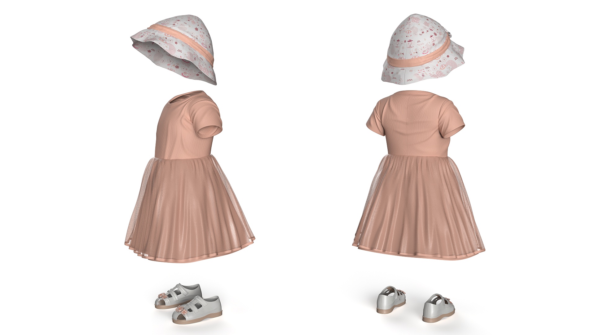 Casual Summer Outfit for Toddler 3D