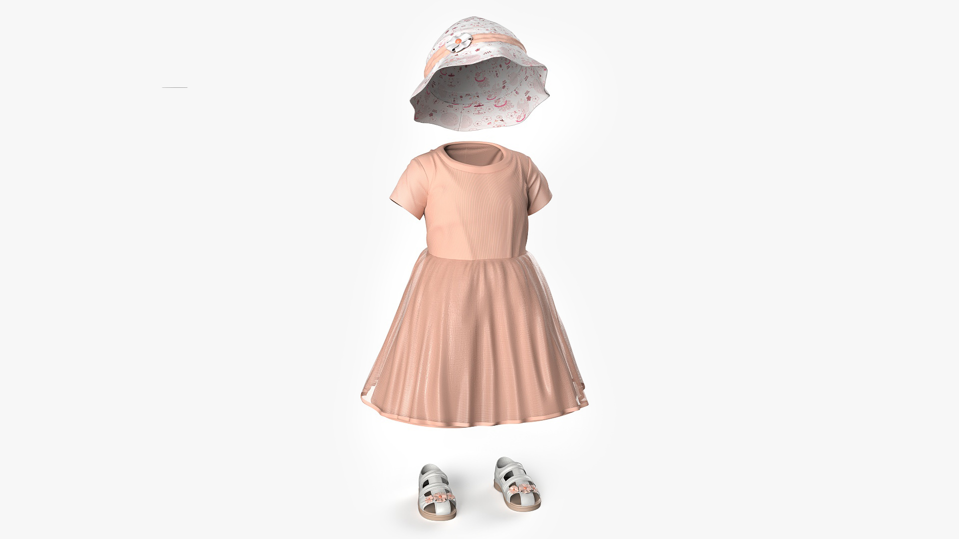 Casual Summer Outfit for Toddler 3D