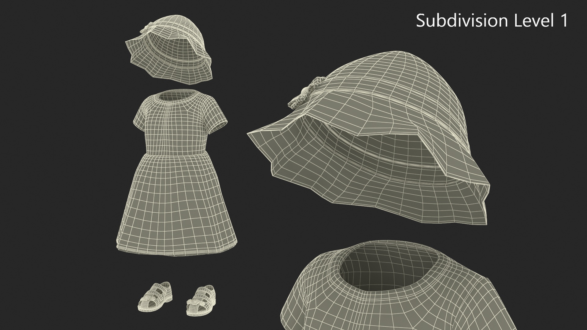 Casual Summer Outfit for Toddler 3D