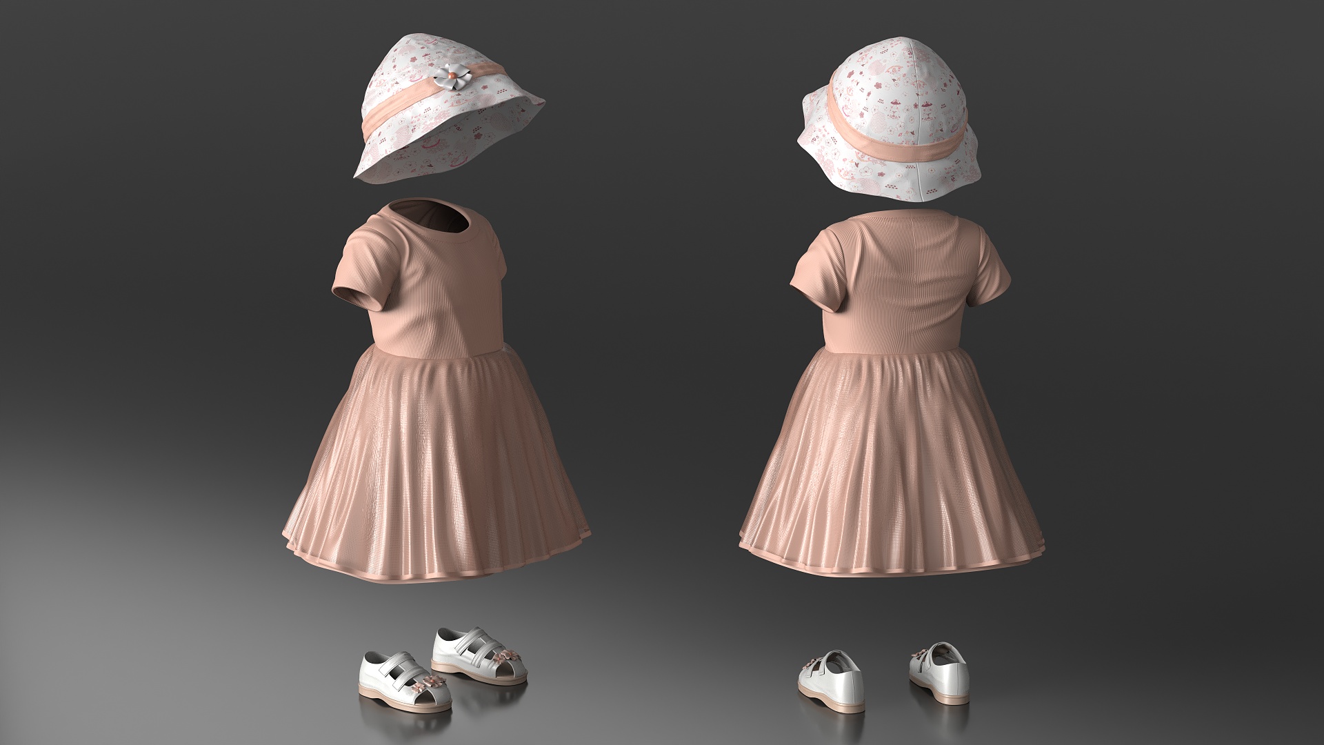 Casual Summer Outfit for Toddler 3D