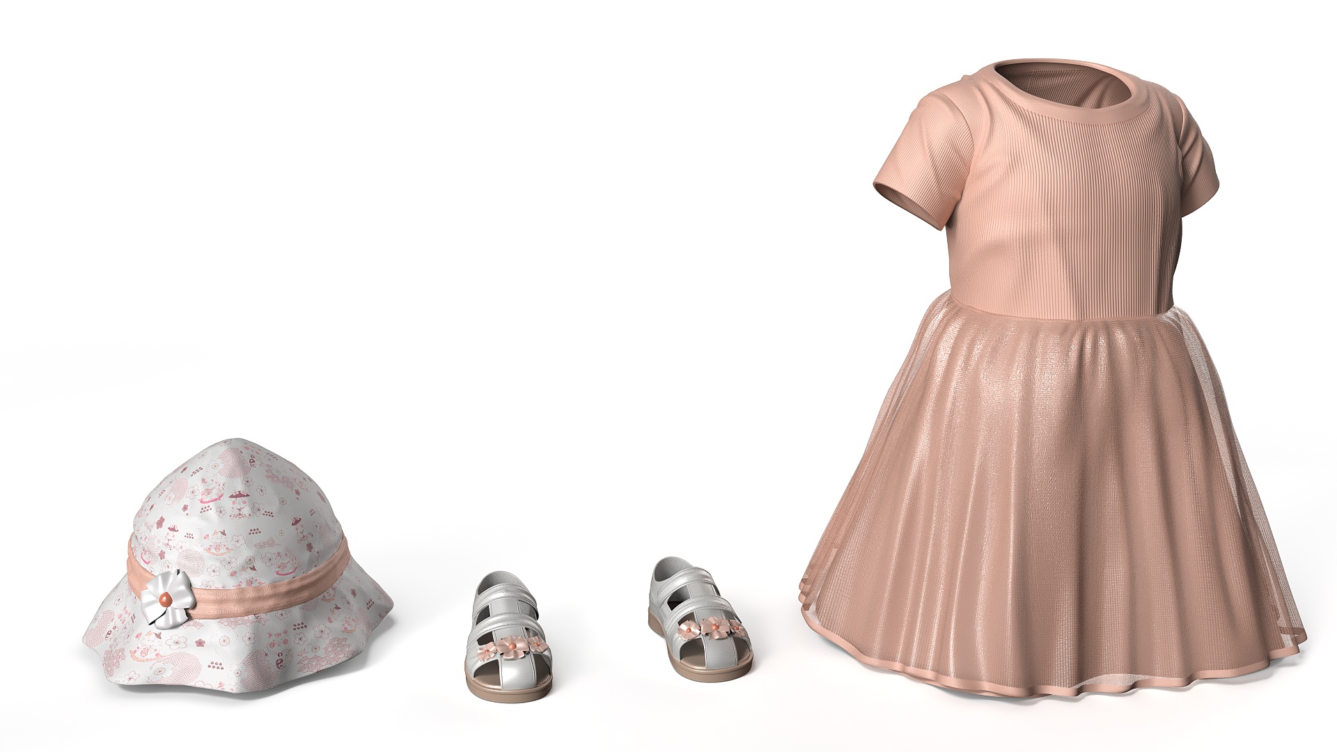 Casual Summer Outfit for Toddler 3D