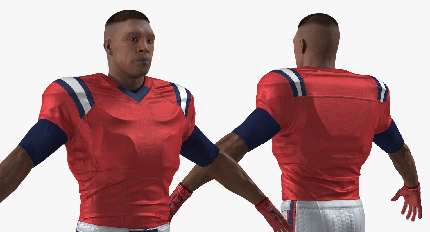 3D model American Football Player T-Pose Fur