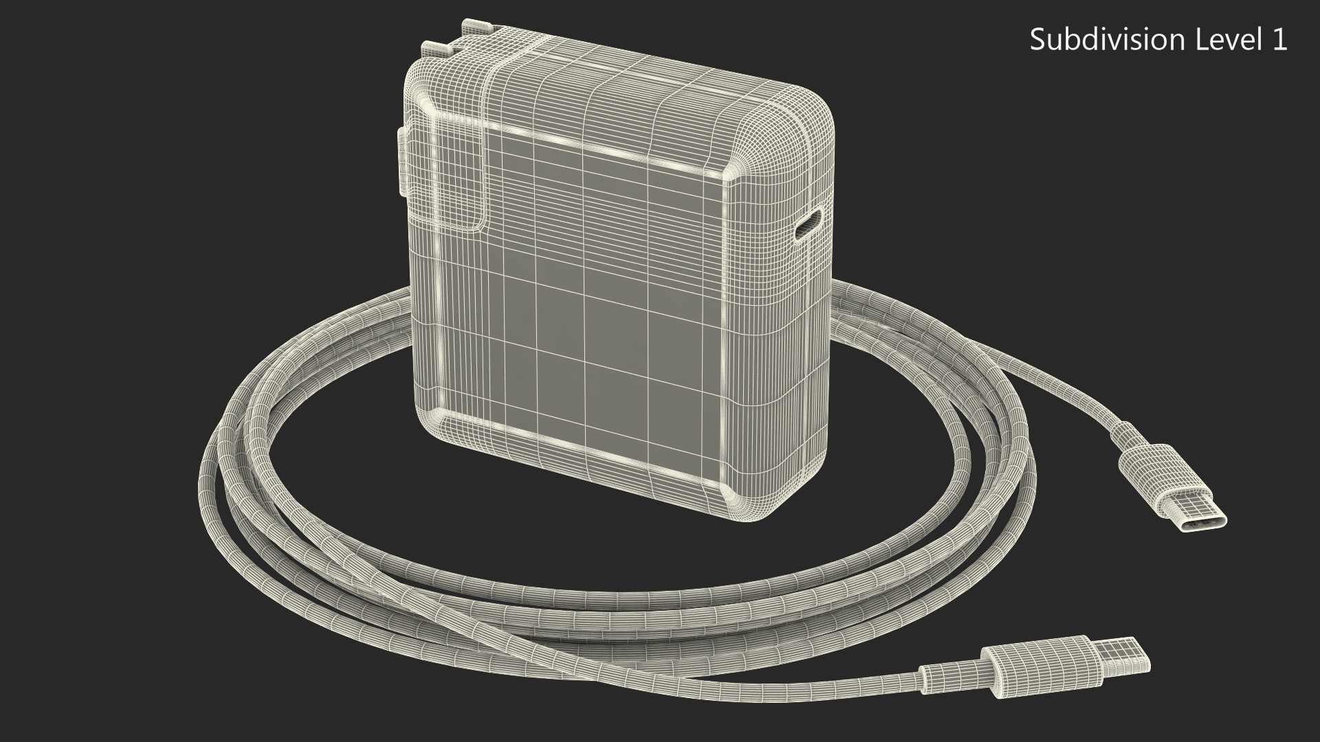 3D Apple 61W Type C Power Adapter with Cable